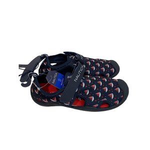 Size 11 Nautica Big Kids Kettle Gulf Print Print Sandals Navy Starry Seas New